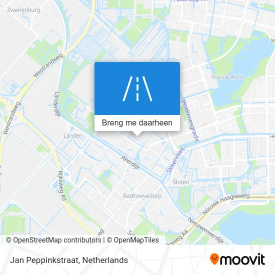 Jan Peppinkstraat kaart