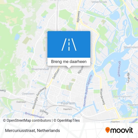 Mercuriusstraat kaart