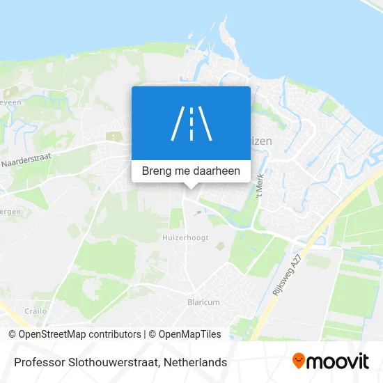 Professor Slothouwerstraat kaart