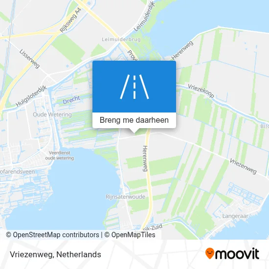 Vriezenweg kaart