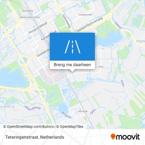 Teteringenstraat kaart