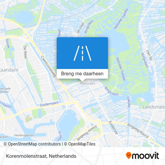 Korenmolenstraat kaart