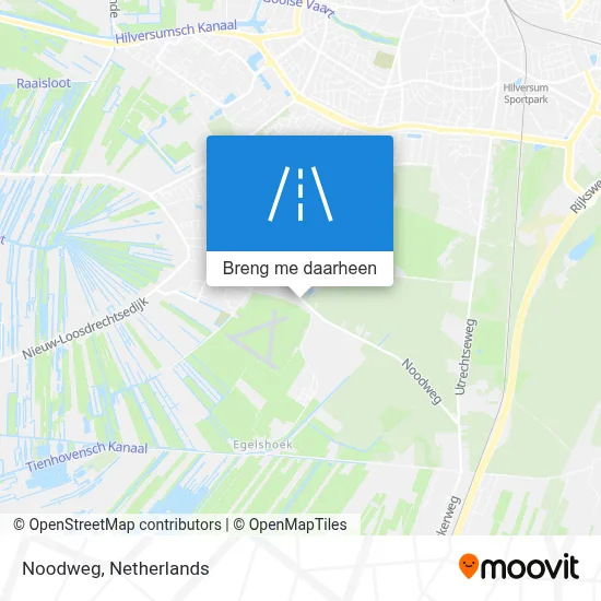 Noodweg kaart