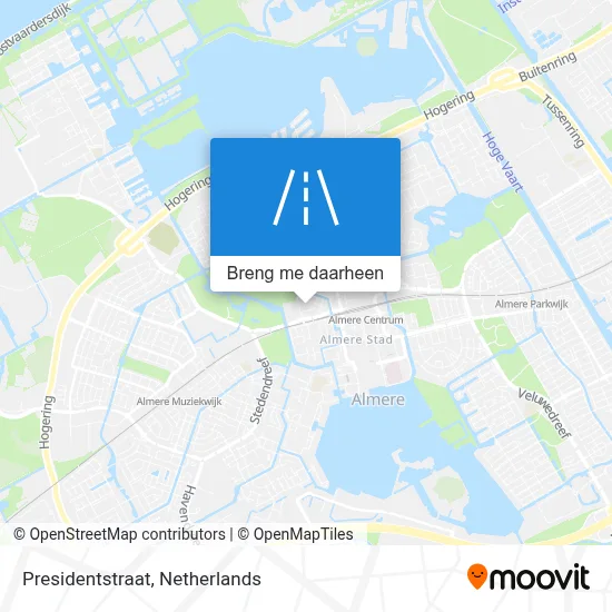 Presidentstraat kaart