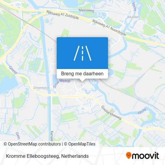 Kromme Elleboogsteeg kaart