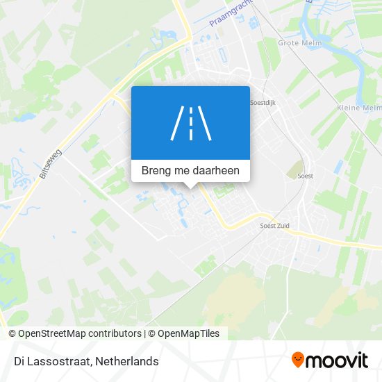 Di Lassostraat kaart