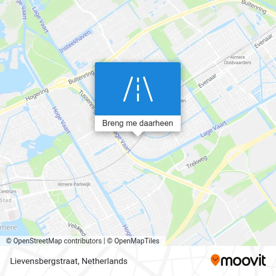 Lievensbergstraat kaart