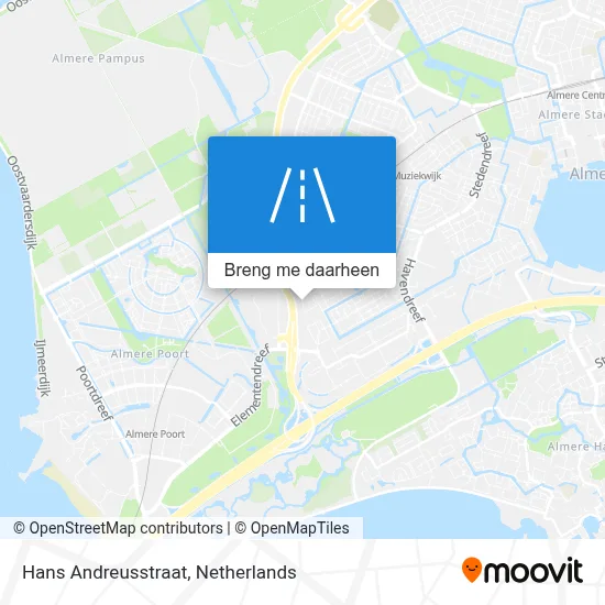 Hans Andreusstraat kaart