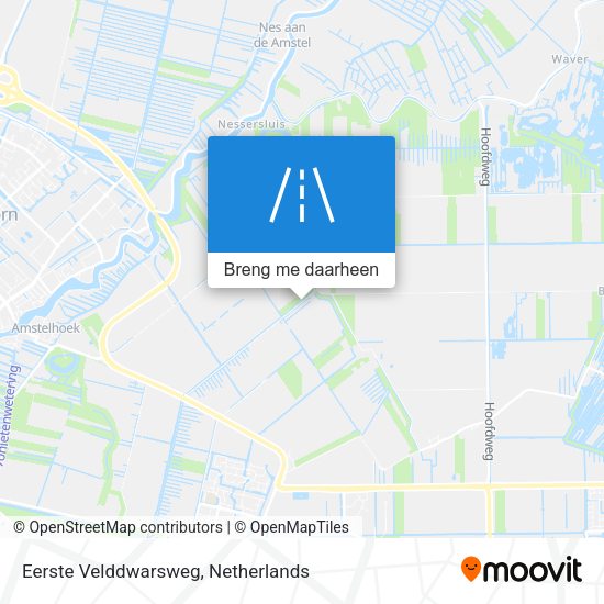 Eerste Velddwarsweg kaart