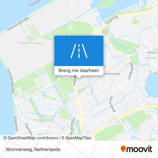 Wormerweg kaart