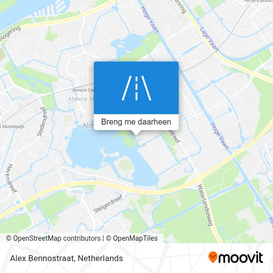 Alex Bennostraat kaart