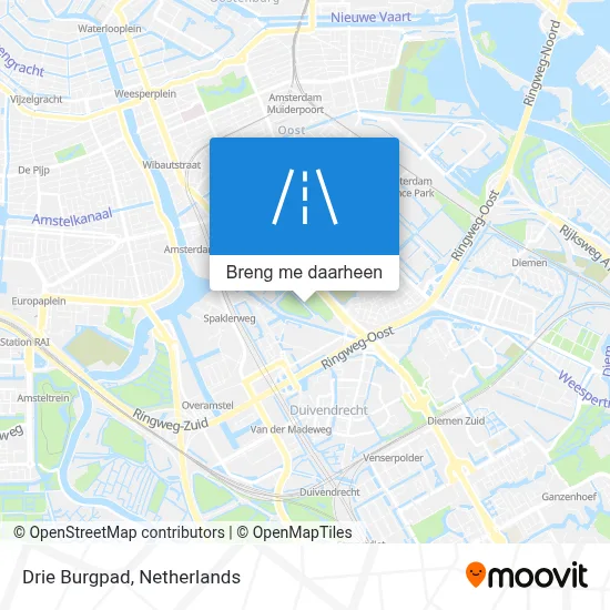 Drie Burgpad kaart