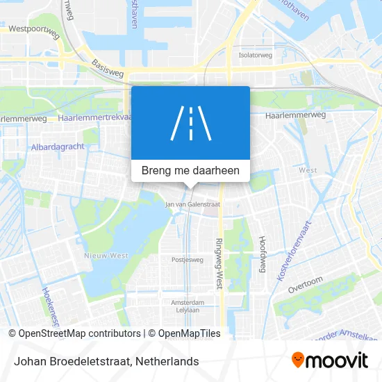 Johan Broedeletstraat kaart