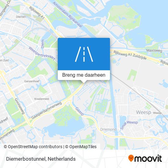 Diemerbostunnel kaart