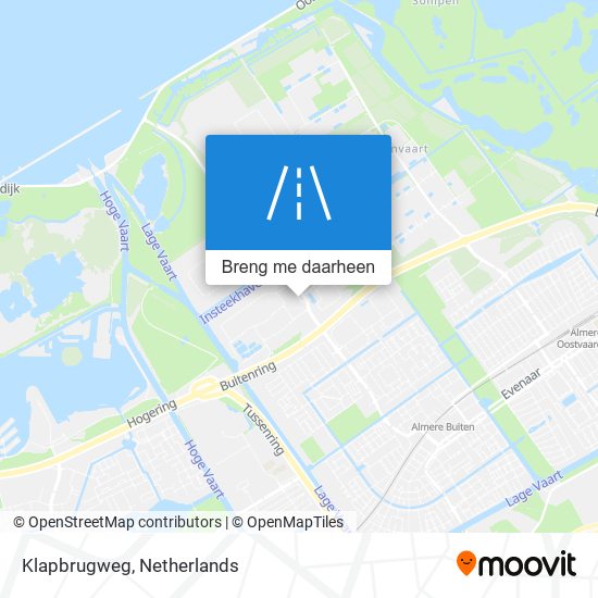 Klapbrugweg kaart