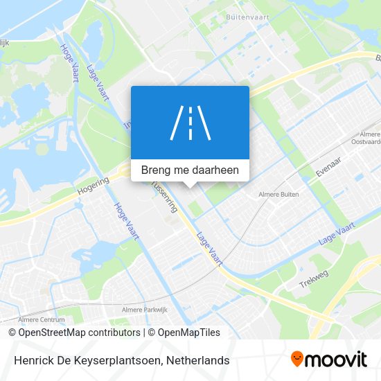 Henrick De Keyserplantsoen kaart