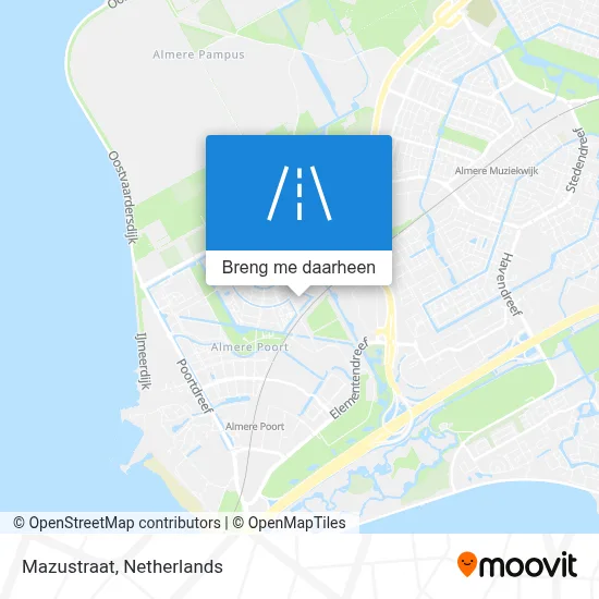 Mazustraat kaart