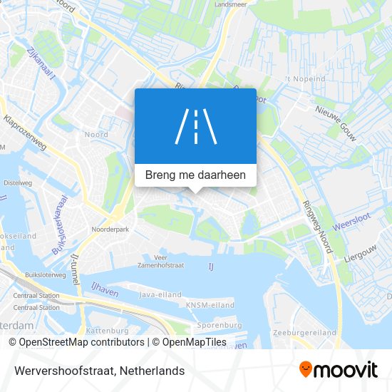 Wervershoofstraat kaart