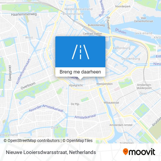 Nieuwe Looiersdwarsstraat kaart