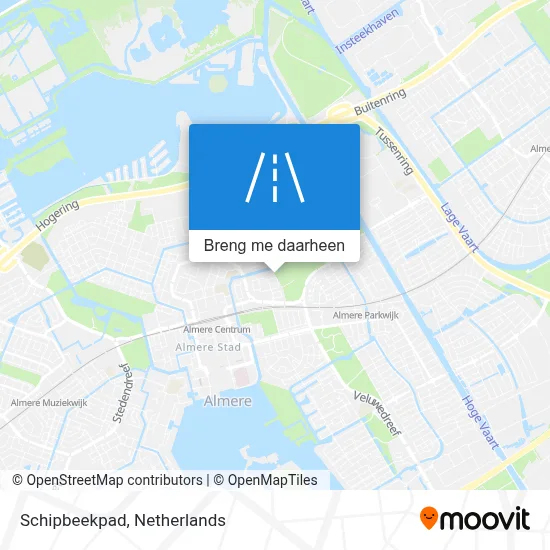 Schipbeekpad kaart