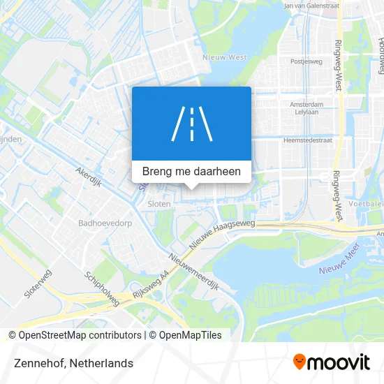 Zennehof kaart