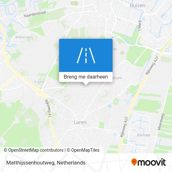 Matthijssenhoutweg kaart