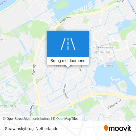 Strawinskybrug kaart