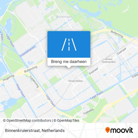 Binnenkruierstraat kaart