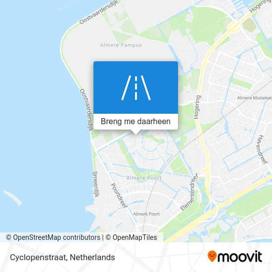 Cyclopenstraat kaart