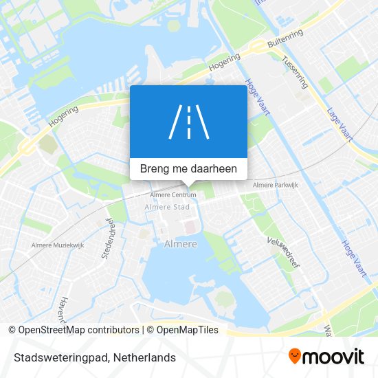 Stadsweteringpad kaart