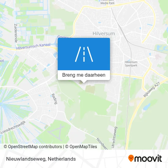 Nieuwlandseweg kaart