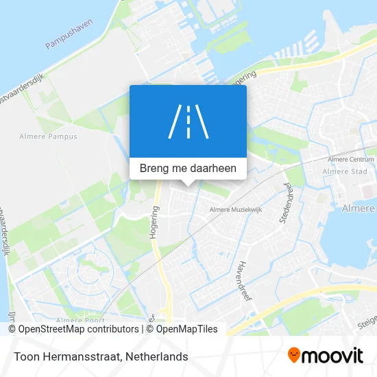 Toon Hermansstraat kaart