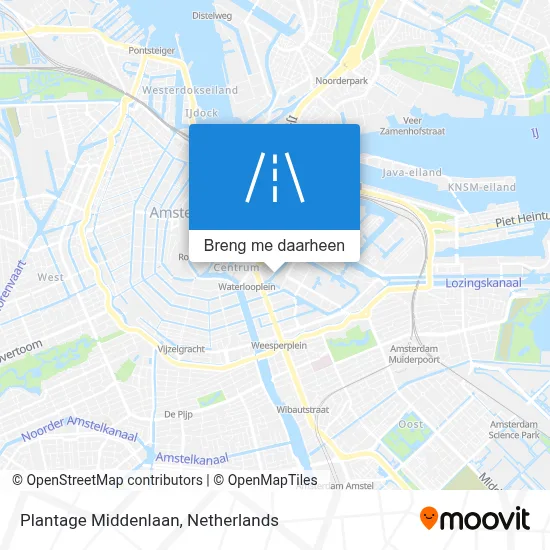 Plantage Middenlaan kaart