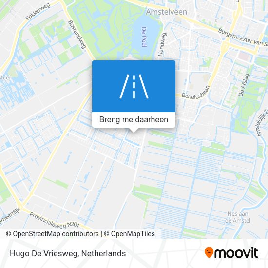 Hugo De Vriesweg kaart