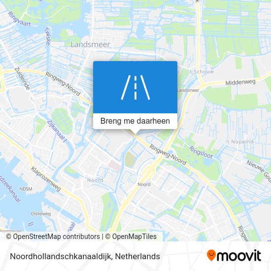 Noordhollandschkanaaldijk kaart