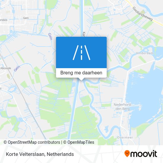 Korte Velterslaan kaart
