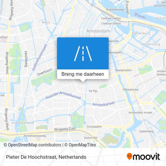 Pieter De Hoochstraat kaart