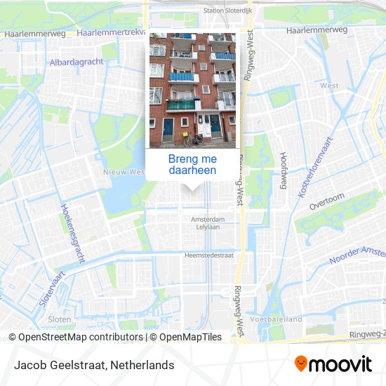 Jacob Geelstraat kaart