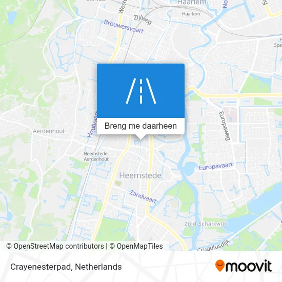 Crayenesterpad kaart