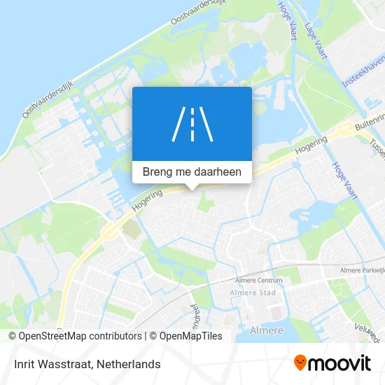 Inrit Wasstraat kaart