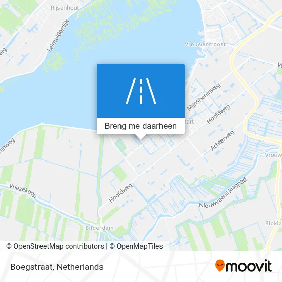 Boegstraat kaart