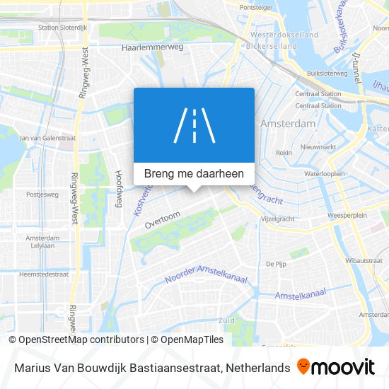 Marius Van Bouwdijk Bastiaansestraat kaart