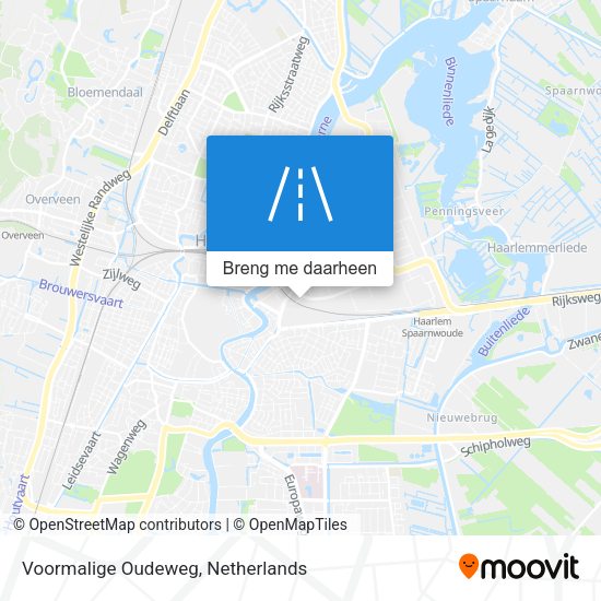 Voormalige Oudeweg kaart