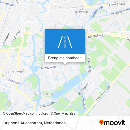 Alphons Ariënsstraat kaart