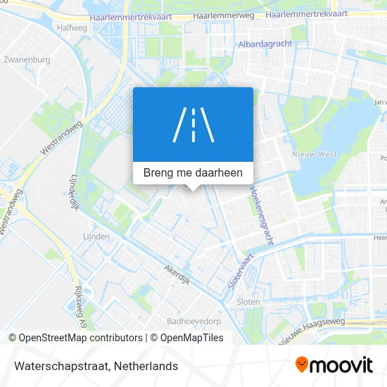 Waterschapstraat kaart