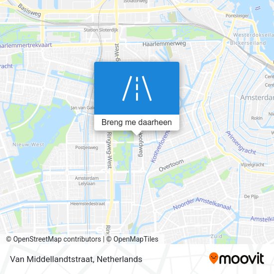 Van Middellandtstraat kaart