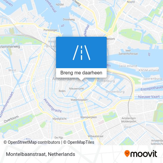 Montelbaanstraat kaart