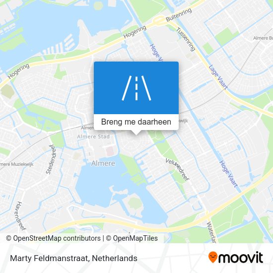 Marty Feldmanstraat kaart