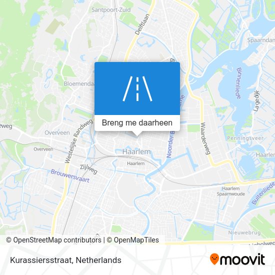 Kurassiersstraat kaart