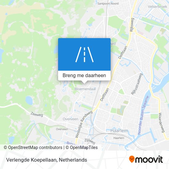 Verlengde Koepellaan kaart
